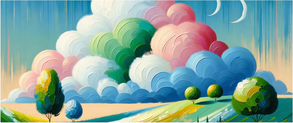 Tablou - Peisaj cu nor (120x50 cm)