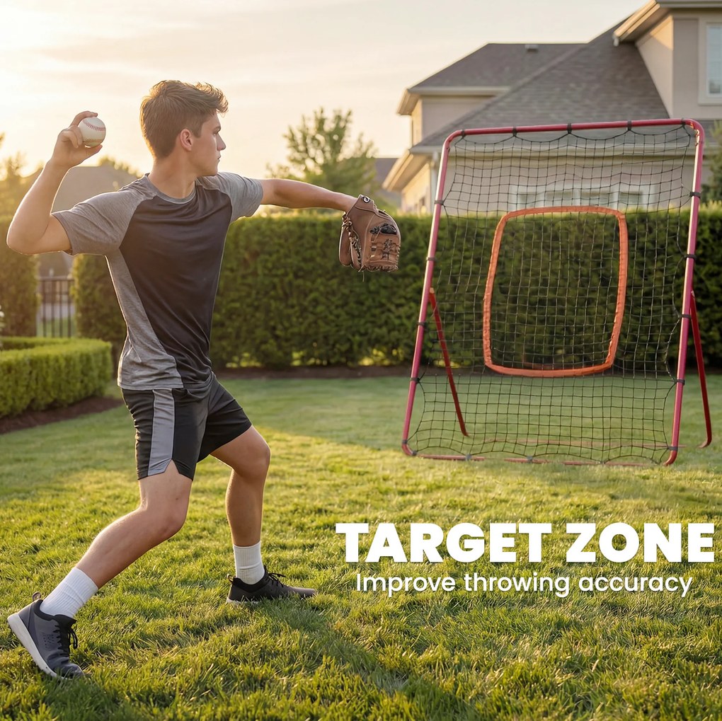 SPORTNOW Plasă de Rimbalans rimbalzator pitchback retur | Aosom Romania