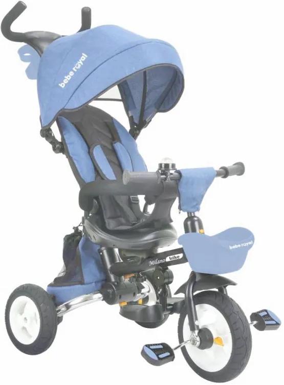 Tricicleta pliabila cu sezut reversibil Bebe Royal Milano Albastru