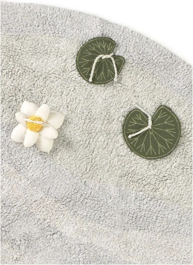 Covor de joacă pentru copii gri deschis din bumbac 130x170 cm Swan Lake – Lorena Canals