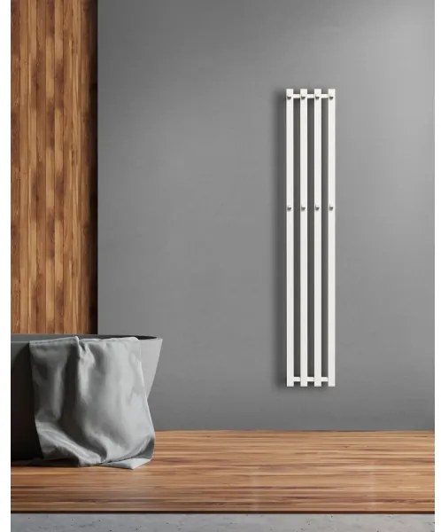 P.M.H. P2W/4 - Radiator de baie tip scară PLUTO 406 W, 150 cm, alb