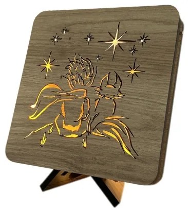 Li-Go 5788/DUB2 - Lampă LED decorativă de masă LED/12W/230V 19x19 cm stejar/Micul Prinț