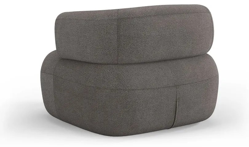 Fotoliu gri cu tapițerie din stofă bouclé Jenny – Micadoni Home