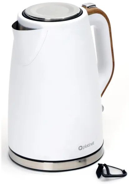 Fierbător de apă 1,7 l 2400W/230V oțel inoxidabil/alb