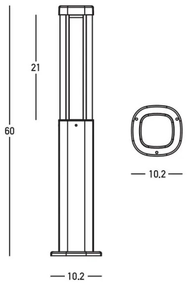 Lampă LED de exterior Zambelis E355 LED/7W/230V 3000K IP54 antracit