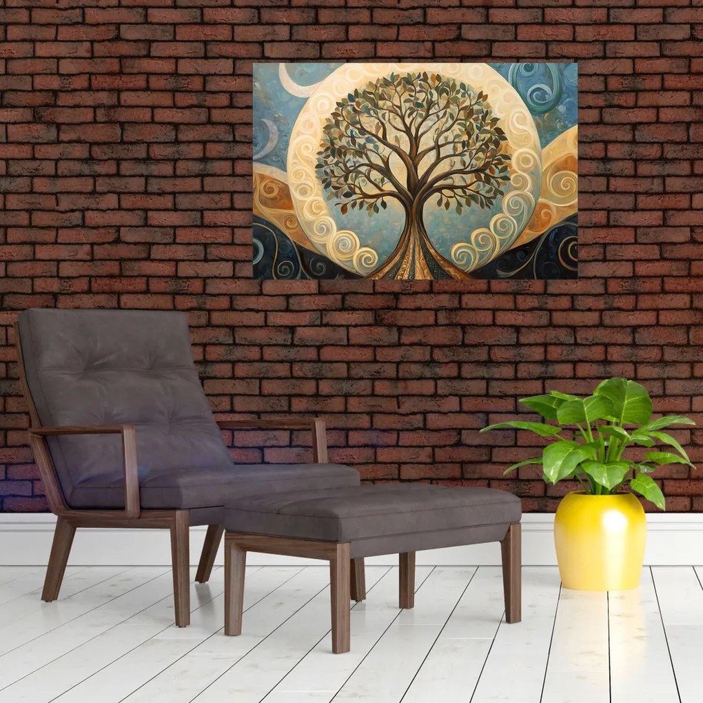 Tablou – Arborele vieții și spirale (90x60 cm)