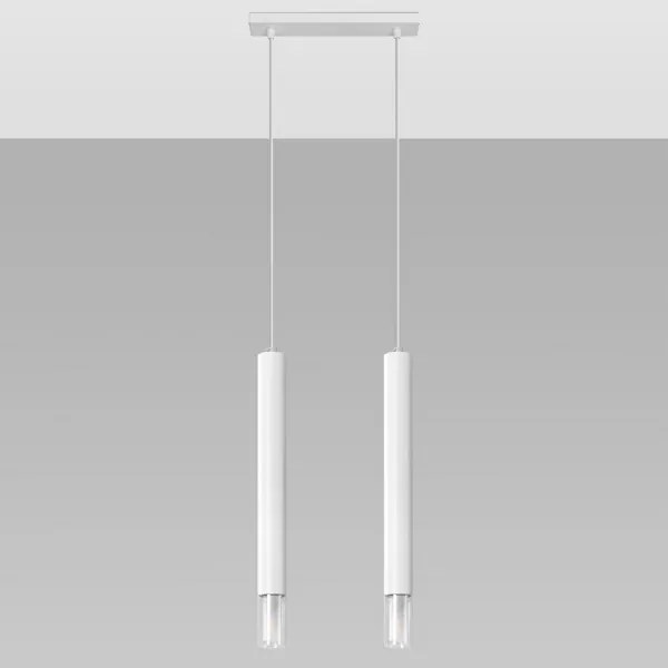 Lustră pe cablu VIZIER 2xG9/40W/230V albă Sollux SL.0958