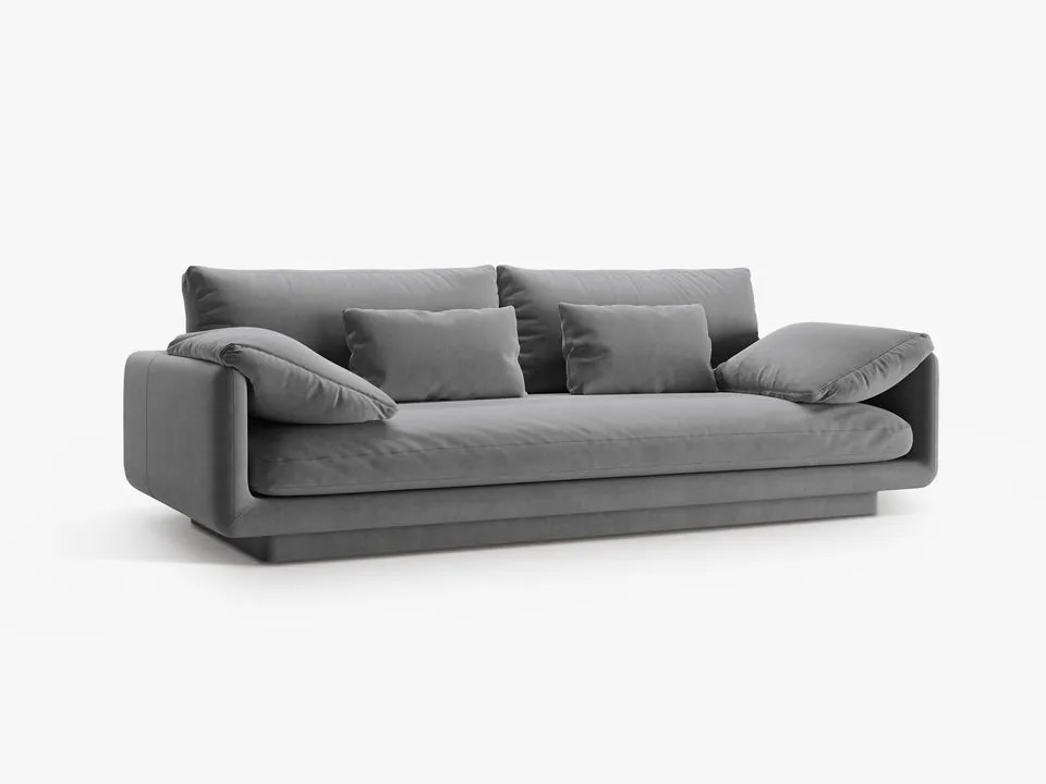 Canapea Torino 3 locuri catifea L220 cm