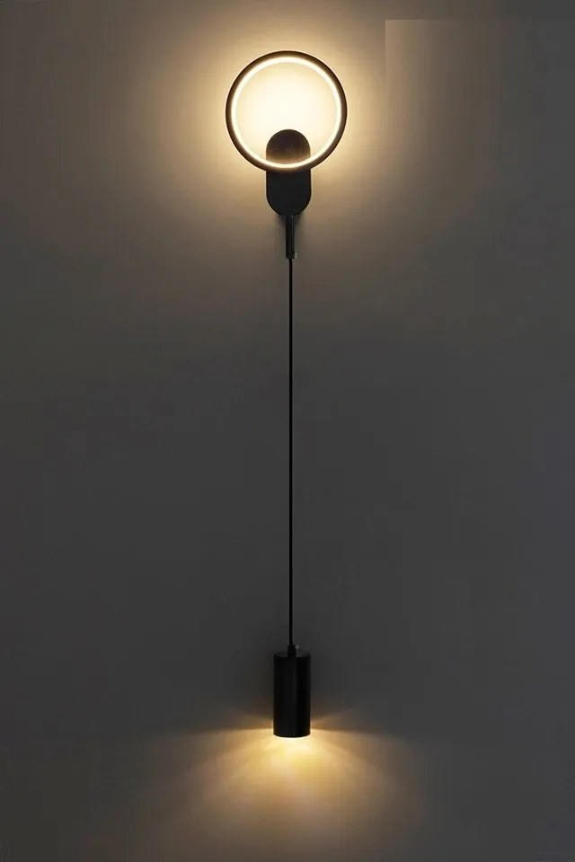 Aplica de perete cu 2 puncte de lumina COMO negru