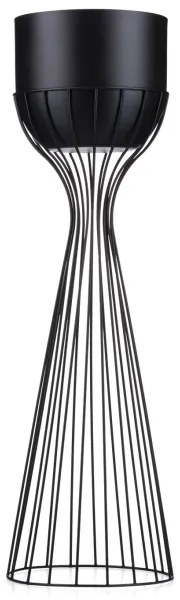 Ghiveci metalic de flori LOFT 68x20 cm negru