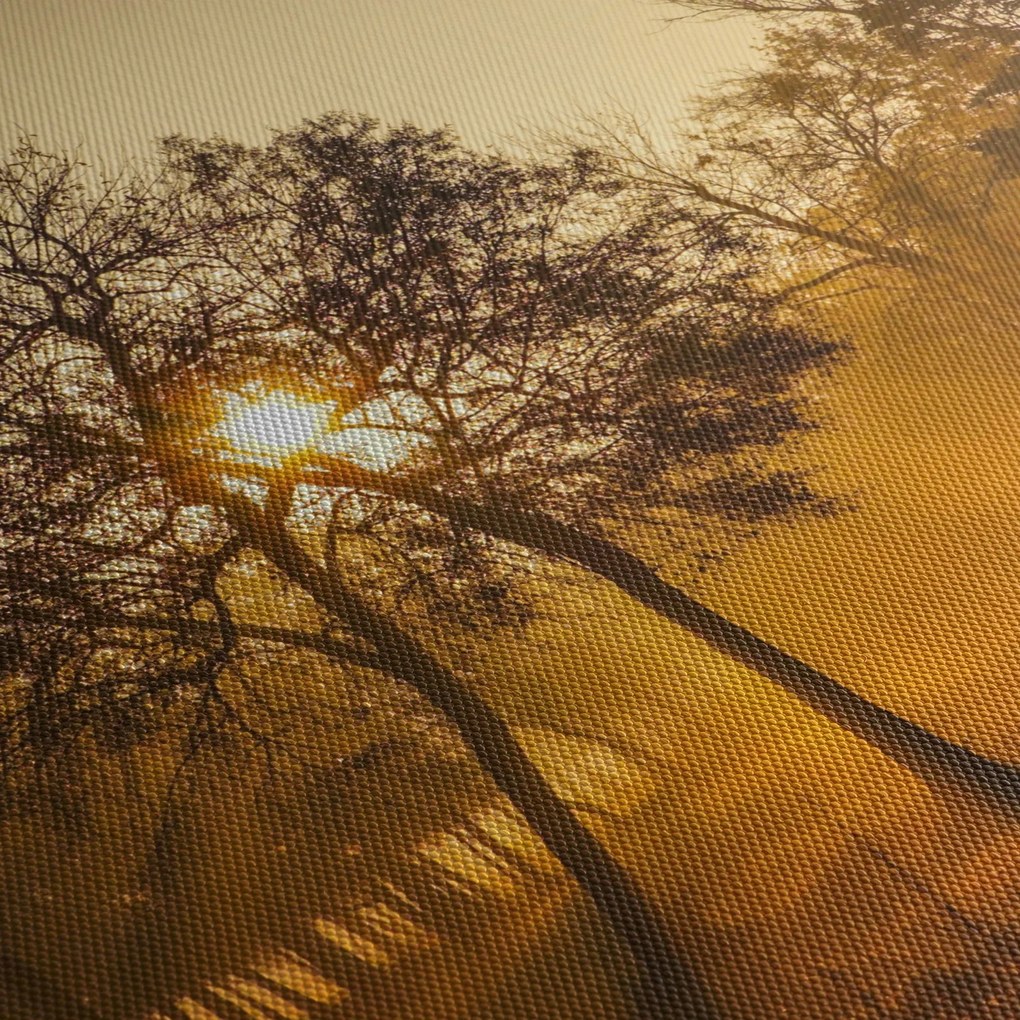 Tablou - Răsărit de soare (cu ceas) (90x30 cm)