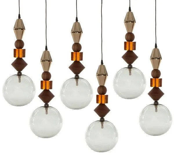 Lustra cu 6 pendule deosebite design LUX Pandora