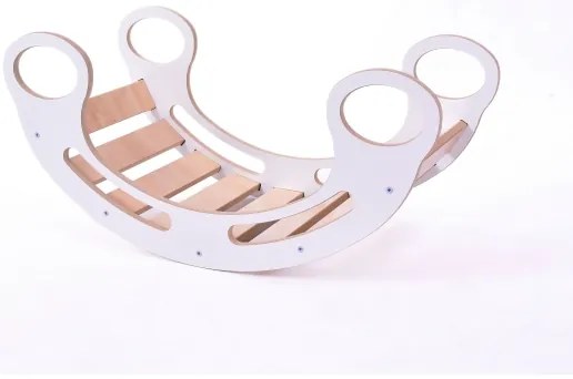 Leagăn multifuncțional Montessori alb/arțar