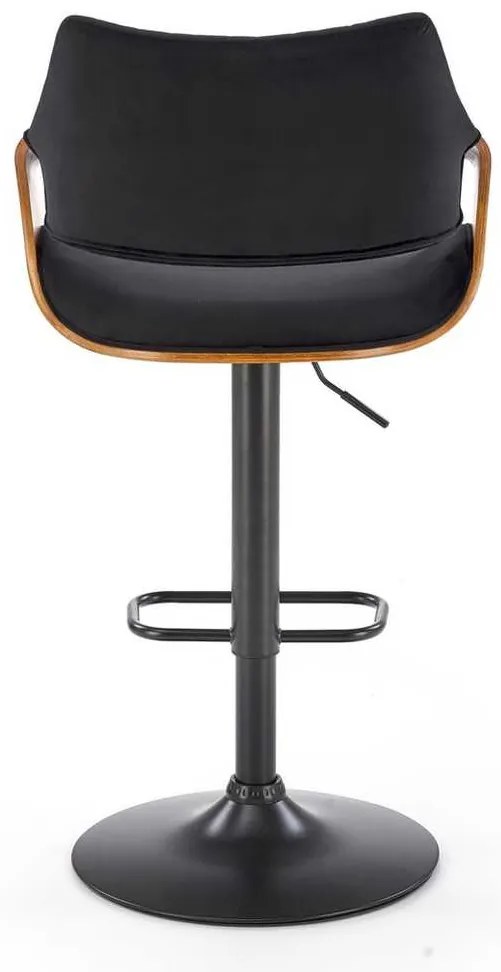 Scaun de bar Hazel, negru / nuc