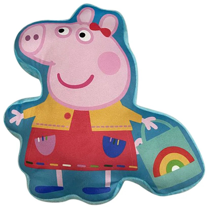 Purcelușa Peppa Shopping pernă decorativă 35 cm catifea