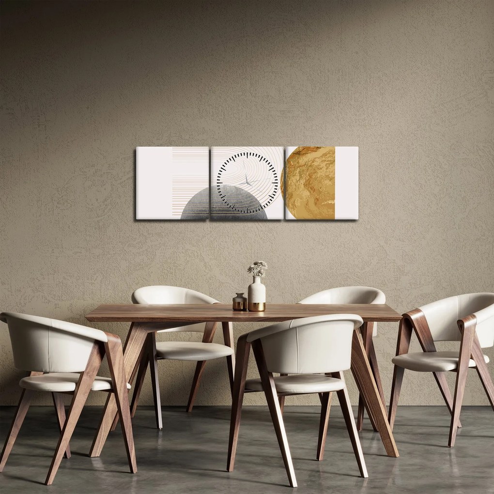 Tablou - Arcuri rustice N⁰2 (cu ceas) (90x30 cm)
