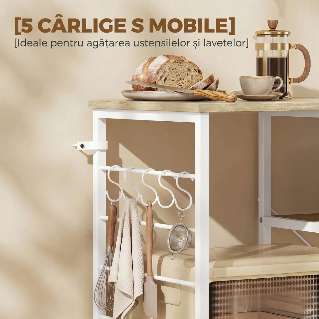 HOMCOM stație de cafea multifuncțională pentru depozitare | Aosom Romania