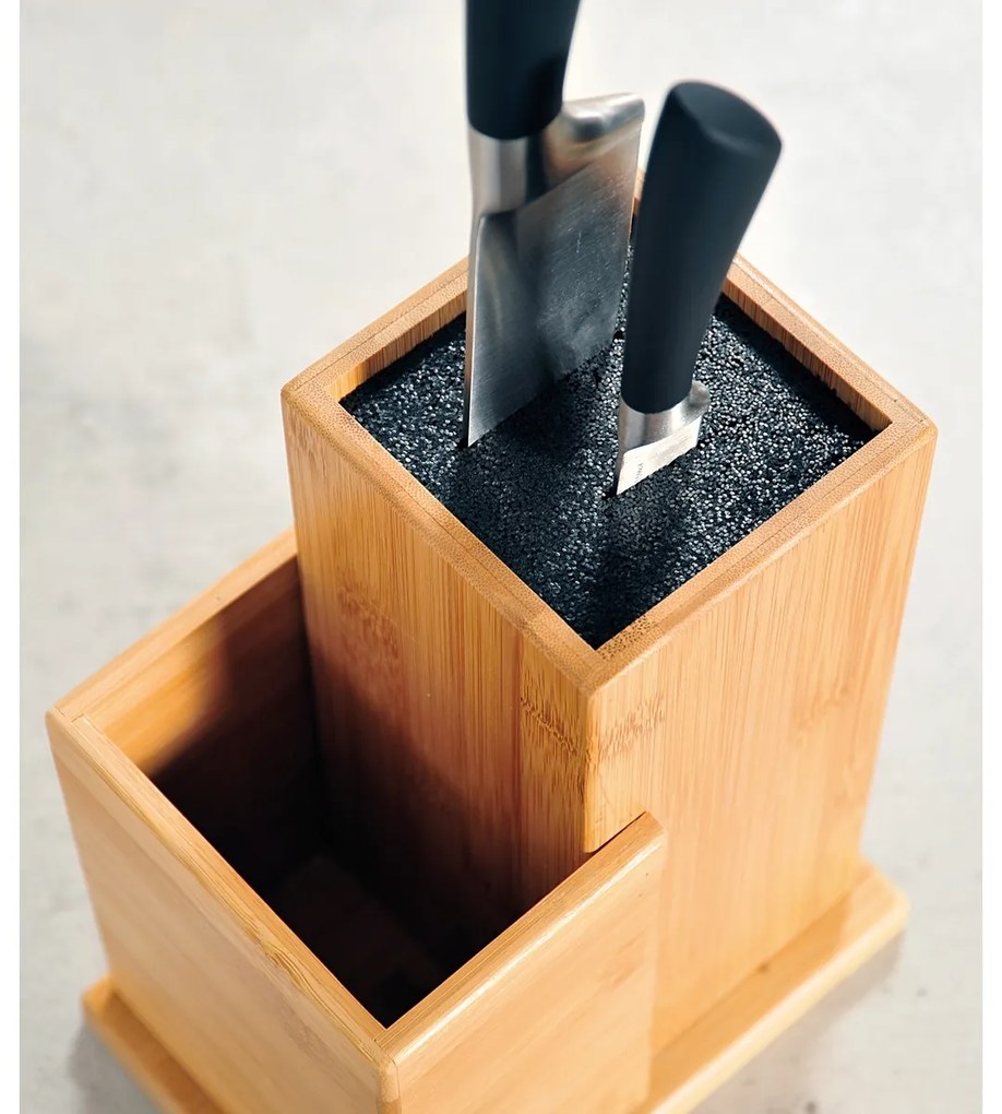Kesper 58025 Bloc pentru cuțite cu rezervor, 24 x18,5 x 12,7 cm