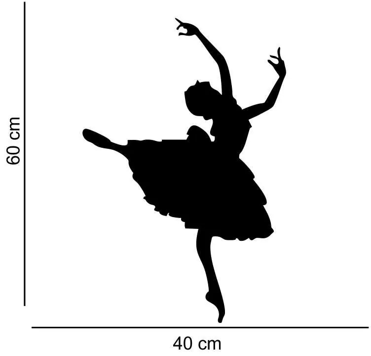 Sticker perete Silueta balerina