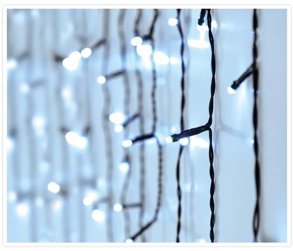 Instalație luminoasă Ploaie curgătoare 12 m, 360 LED, alb rece, 12 m