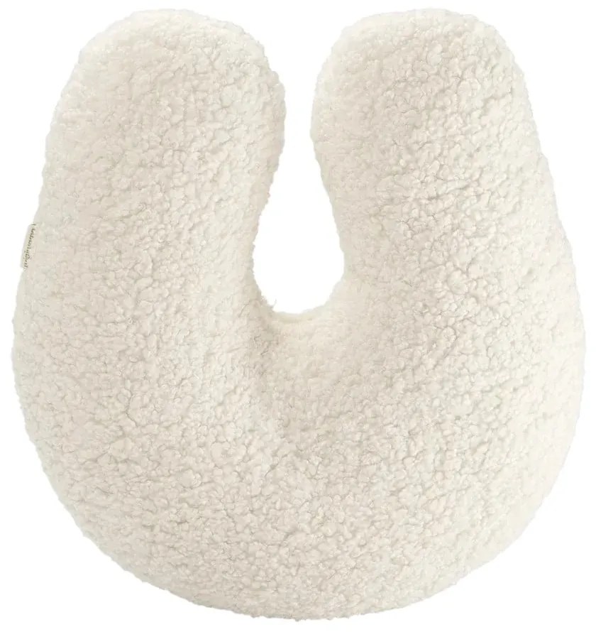 Pernă decorativă pentru copii crem cu tapițerie din țesătură bouclé U – Wigiwama