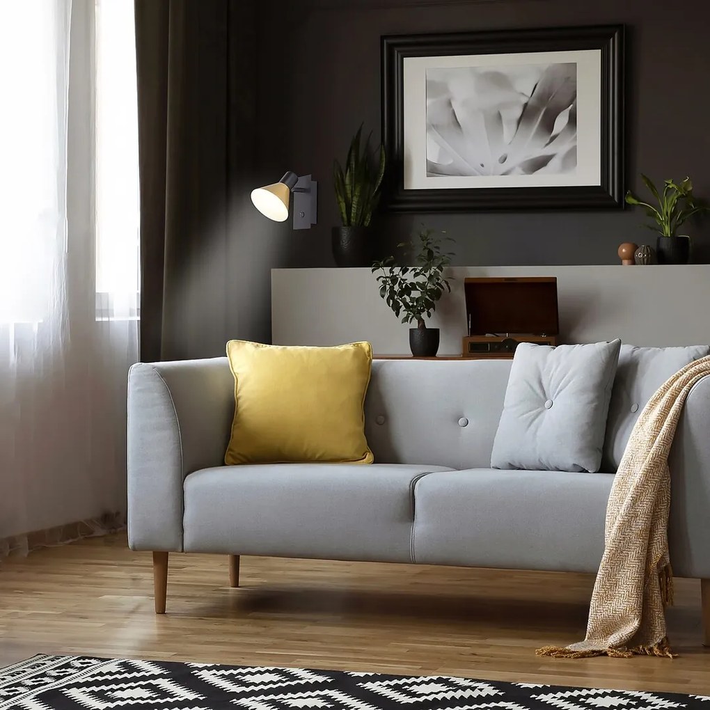 Aplica cu spot directionabil design modern Alvaro negru, auriu