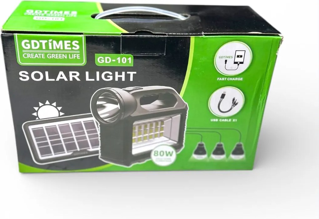 Lanterna Solara Led 80W 3X becuri gd-101
