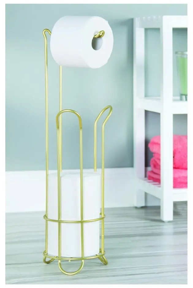 Suport pentru hârtie igienică auriu din oțel Classico – iDesign
