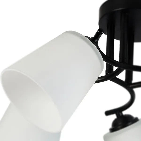 Lustră aplicată PAFOS 5xE27/15W/230V neagră