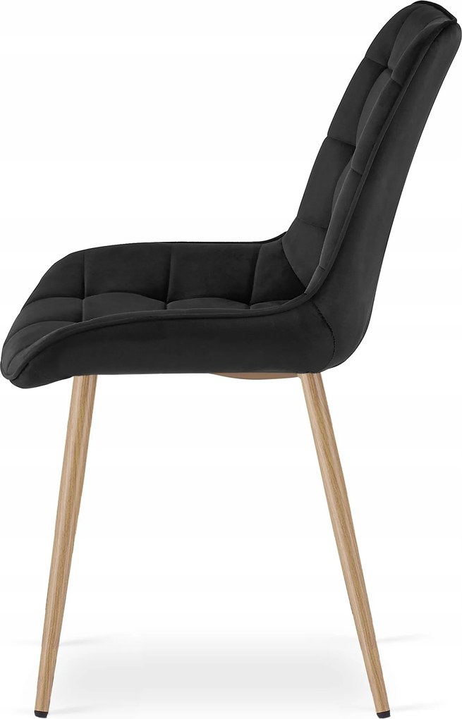 Scaun de catifea neagra BERA