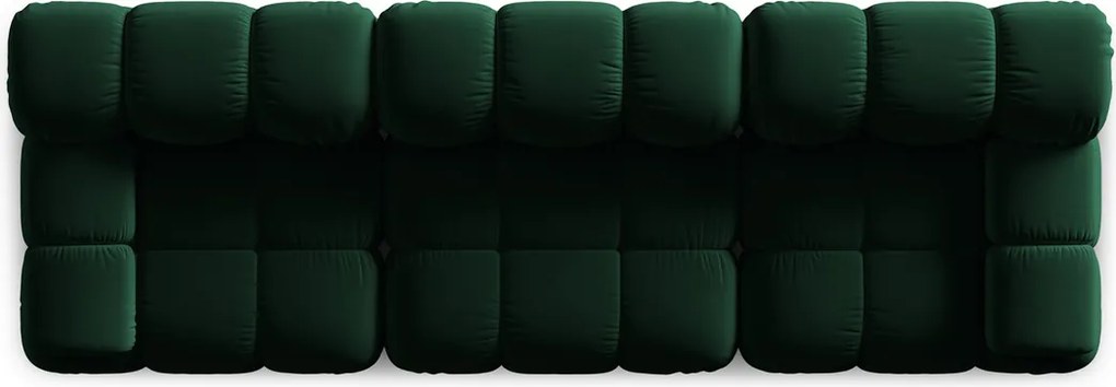 Canapea modulara 3 locuri, Bellis, Micadoni Home, BL, 282x94x70 cm, catifea, verde bottle