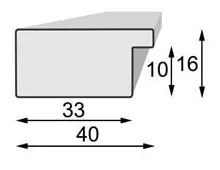 Oglindă de perete 47x127 cm Cannes – Styler