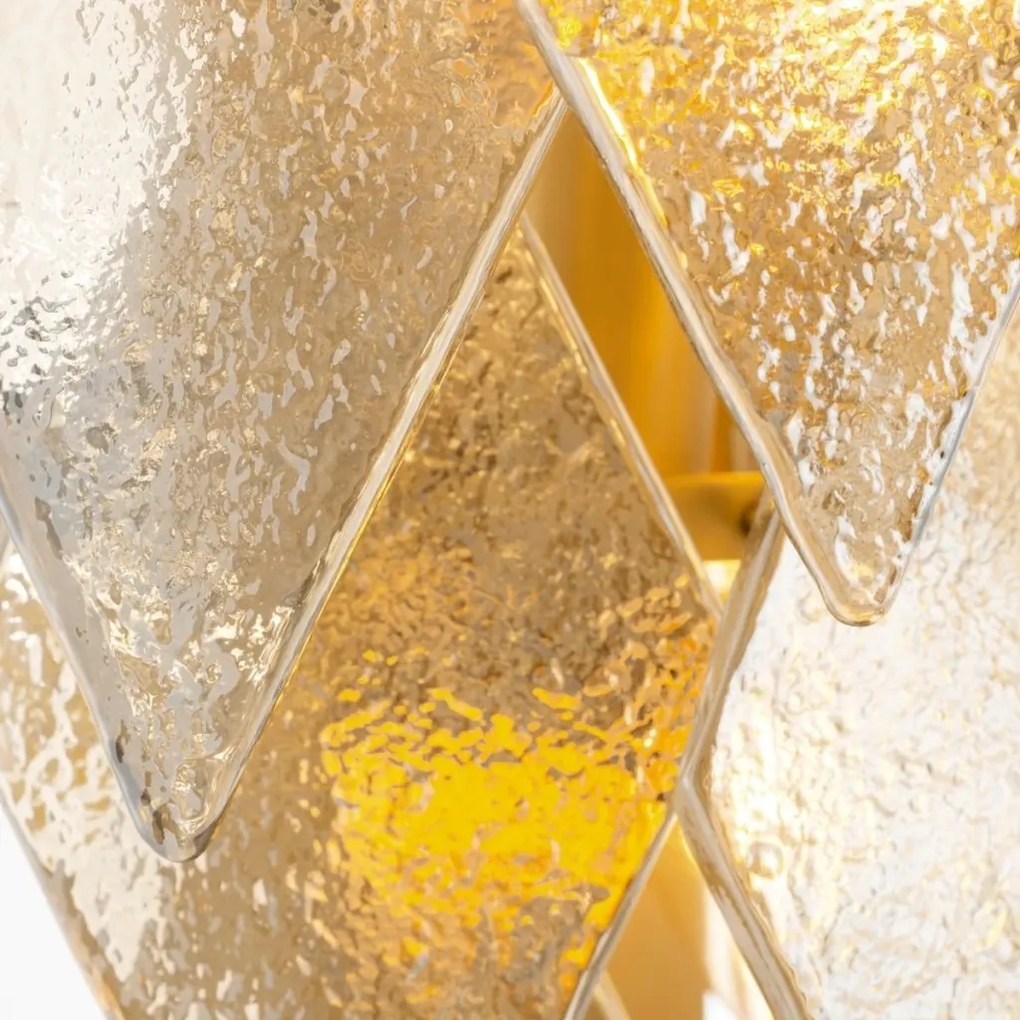 Aplica de perete LUX, Sticla Realizata Manual, Rhombus