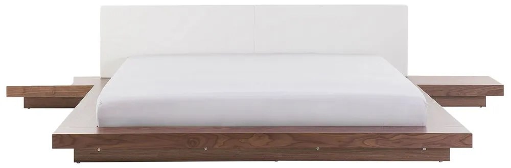 Pat matrimonial 180x200 cm Zina (alb) (cu iluminat LED). 1035514