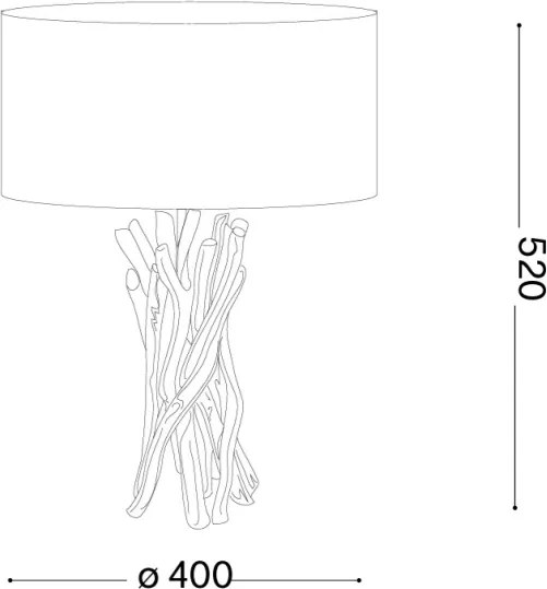Lampă de masă DRIFTWOOD 1xE27/60W/230V Ideal Lux