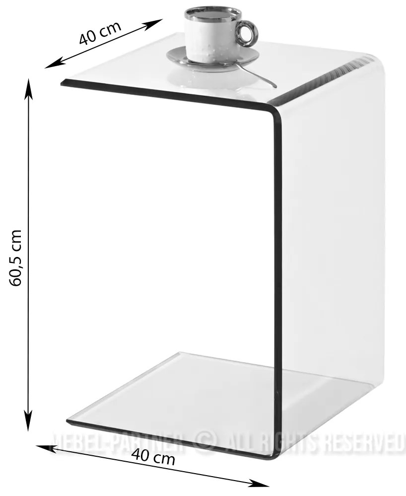 Măsuță de cafea Pyrid (transparent). 1111683