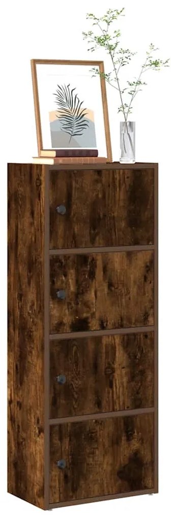 vidaXL Bibliotecă, stejar fumuriu, 40x24x102 cm, lemn prelucrat