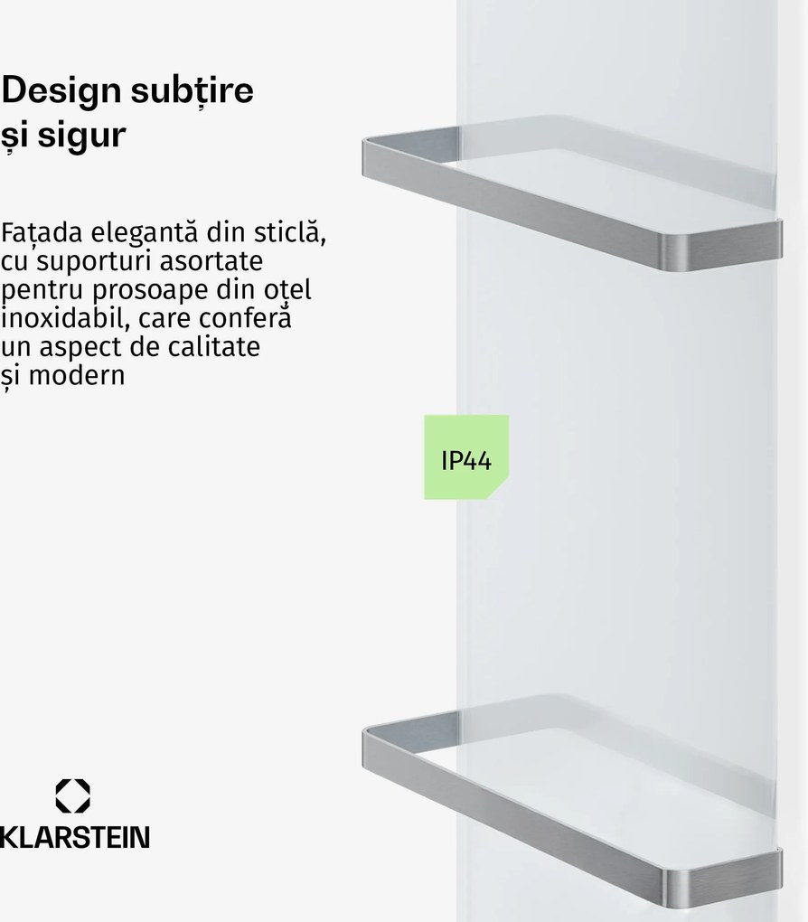 Klarstein Panou infraroșu HotSpot Crystal Smart | 800 W | 12 m² | Comandă tactilă și asistent vocal