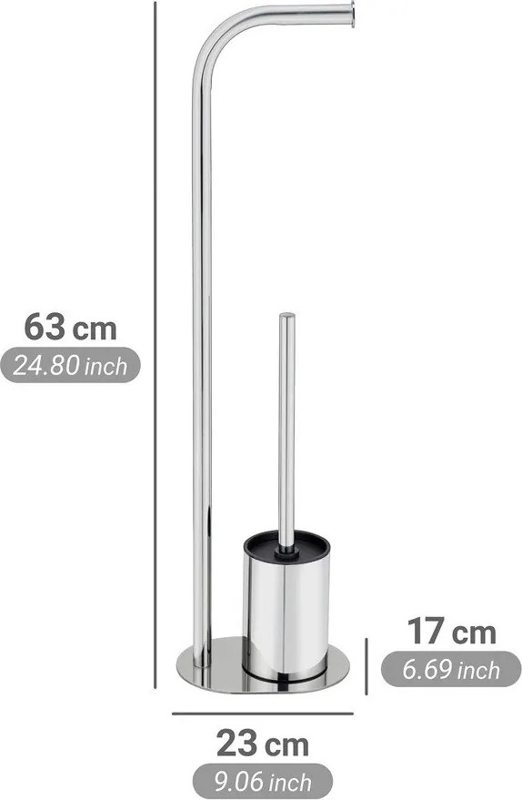 Suport pentru hârtie igienică argintiu lucios din oțel inoxidabil Levante – Wenko