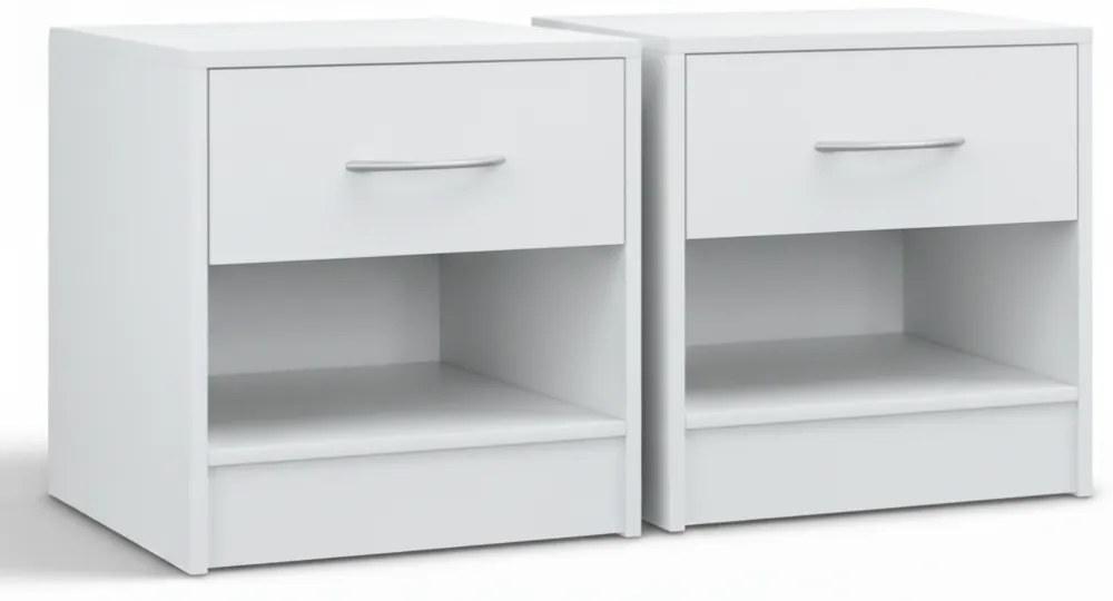 Casaria Set de noptiere BIANCA, 2 bucăți, 41x39x28 cm, alb