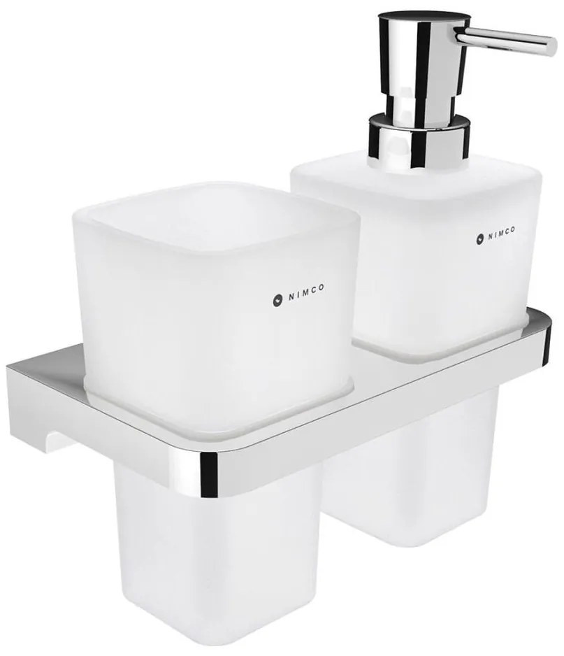 Dozator de săpun și suport de periuțe de dinți de perete NIMCO MA 2905831H-26 MAYA 290 mm