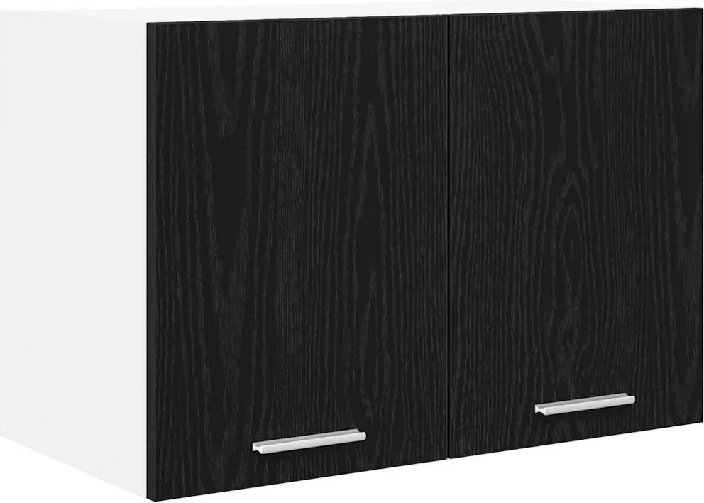vidaXL Dulap suspendat cu ușă Stejar negru și Alb 60 x 31 x 40 cm