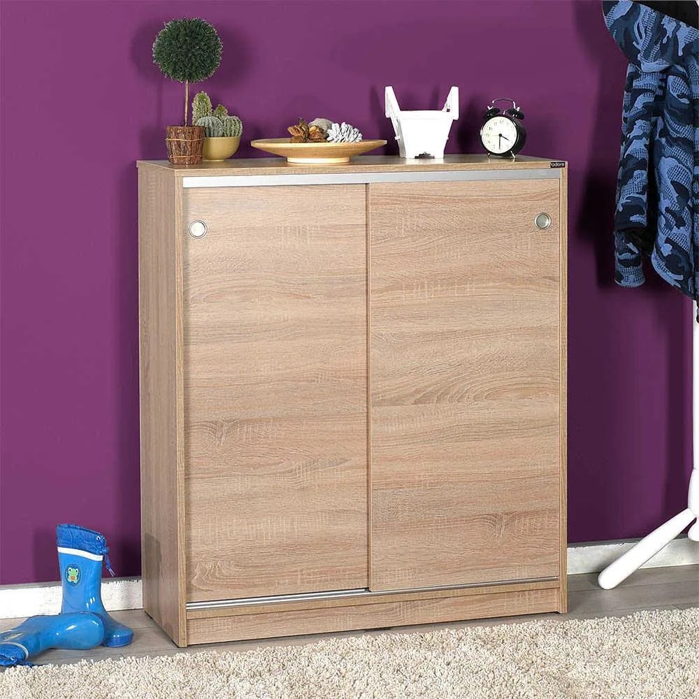 Comoda Multifunctionala Adore Diamond, 2 usi glisante, 5 rafturi,  91 x 105 x 37 cm