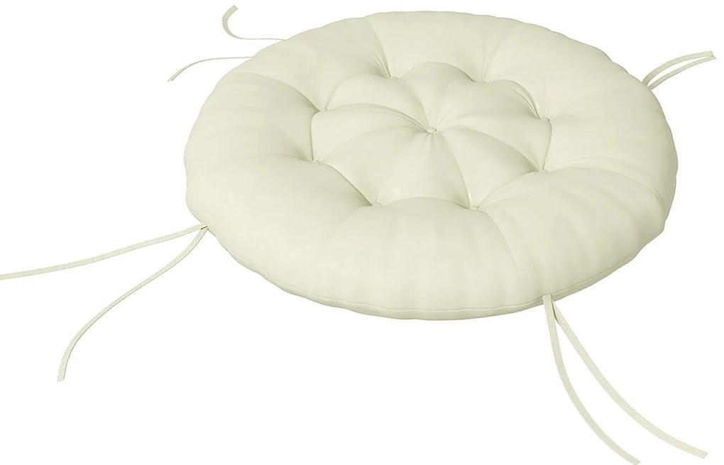 Outsunny Covoraș de șezut, covoraș pentru scaun, covoraș șezut, cu design tufted, 80 cm x 80 cm x 10 cm, Crem | Aosom Romania