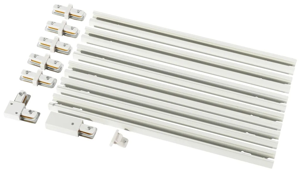 Sistem de șine moderne alb 1-fază 300cm - Iconic