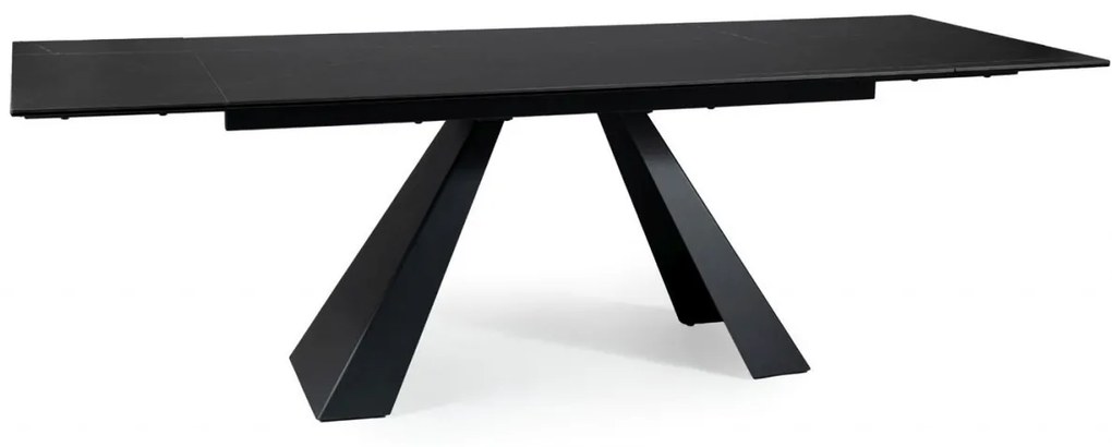 Masa extensibila Salvadore Ceramic SAHARA NOIR negru/negru mat L160-240 cm