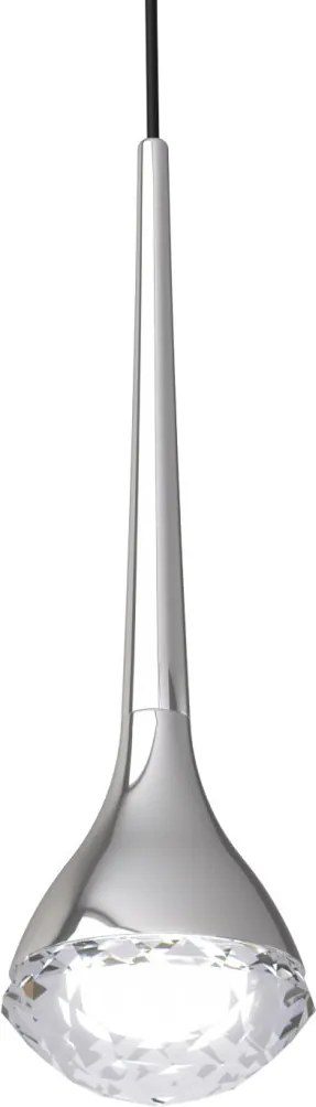 Pendul LED crom cu cristal de sticla Crima