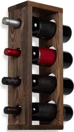 Stand sticle vin din lemn, seria wood,Homs Bar, Natur, 50 x 12 x 17 cm,700153