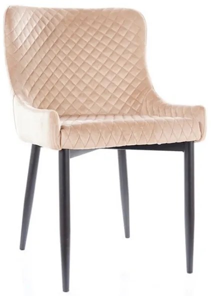 Scaun de bucaterie Colin Velvet, bej/negru