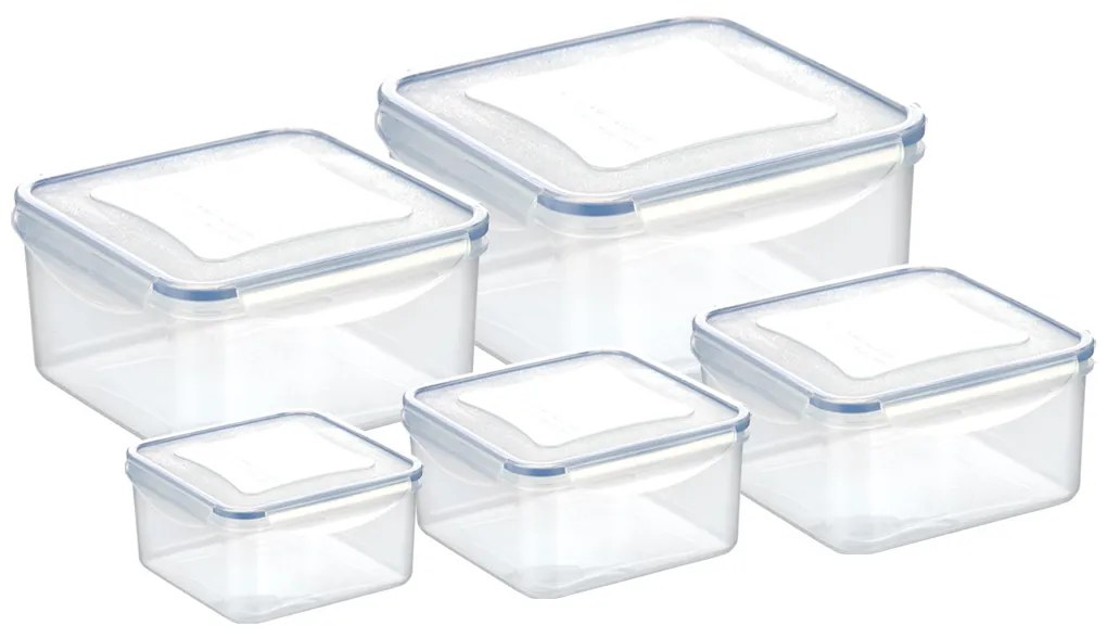 Set de 5 recipiente Tescoma FRESHBOX,  pătrate